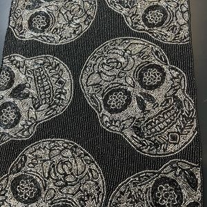 COPY - Nicole Miller Halloween Silver Beaded Table Runner